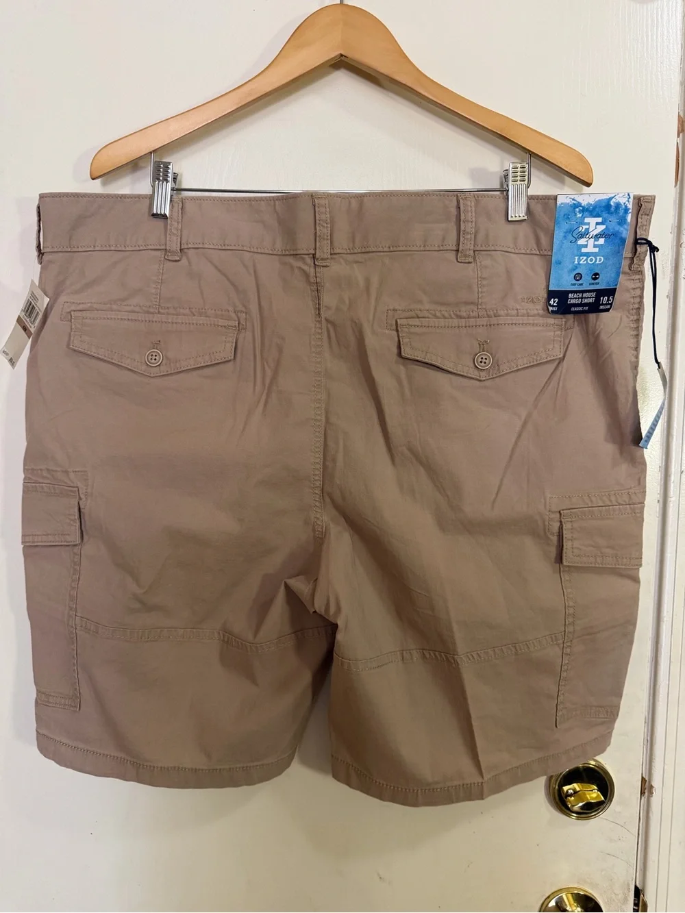 Izod Men's Khaki Cargo Shorts - Light Brown (182)